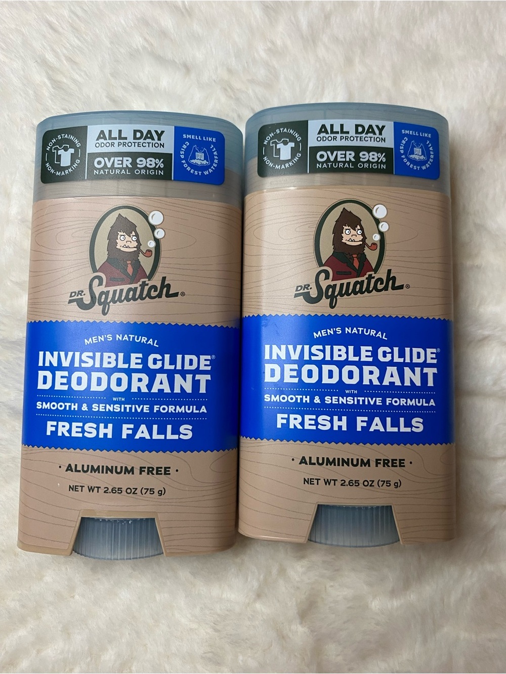 Dr. Squatch Fresh Falls Invisible Glide Deodorant 2-Pack 2.65 oz Each New